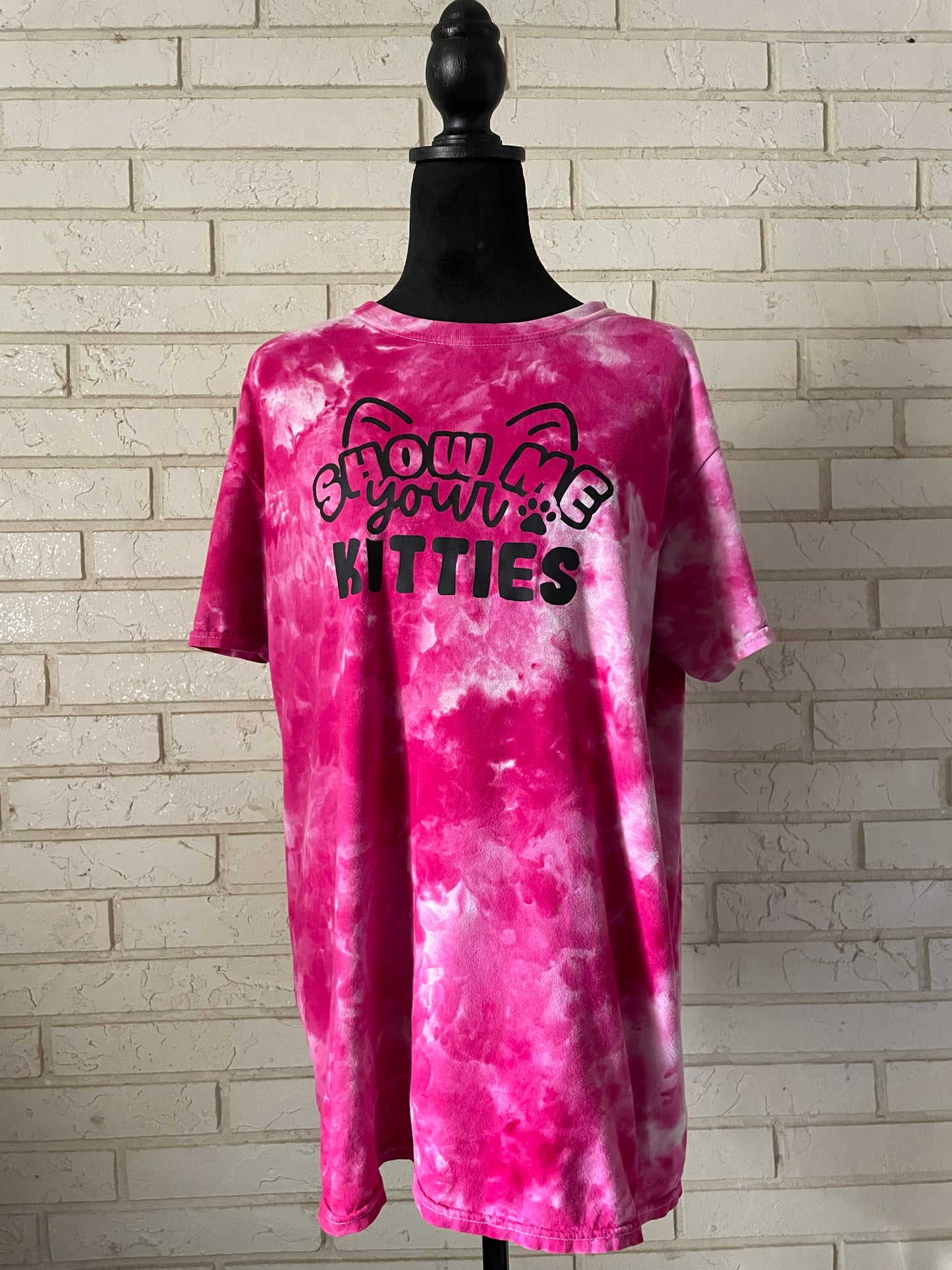 “Show Me Your Kitties” Tie-Dye Graphic Tee