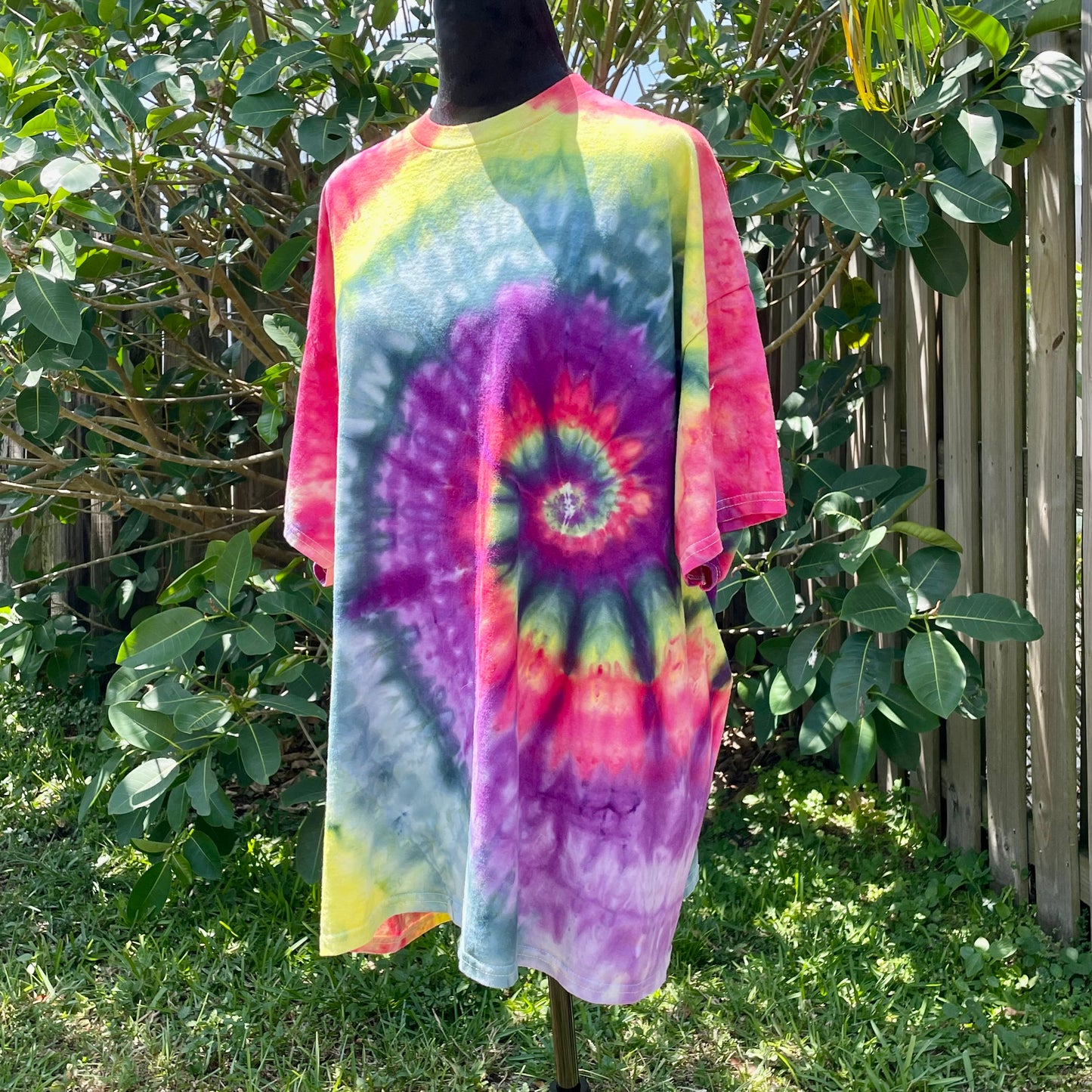 Rainbow Spiral Tie-Dye Tee - Size 2XL