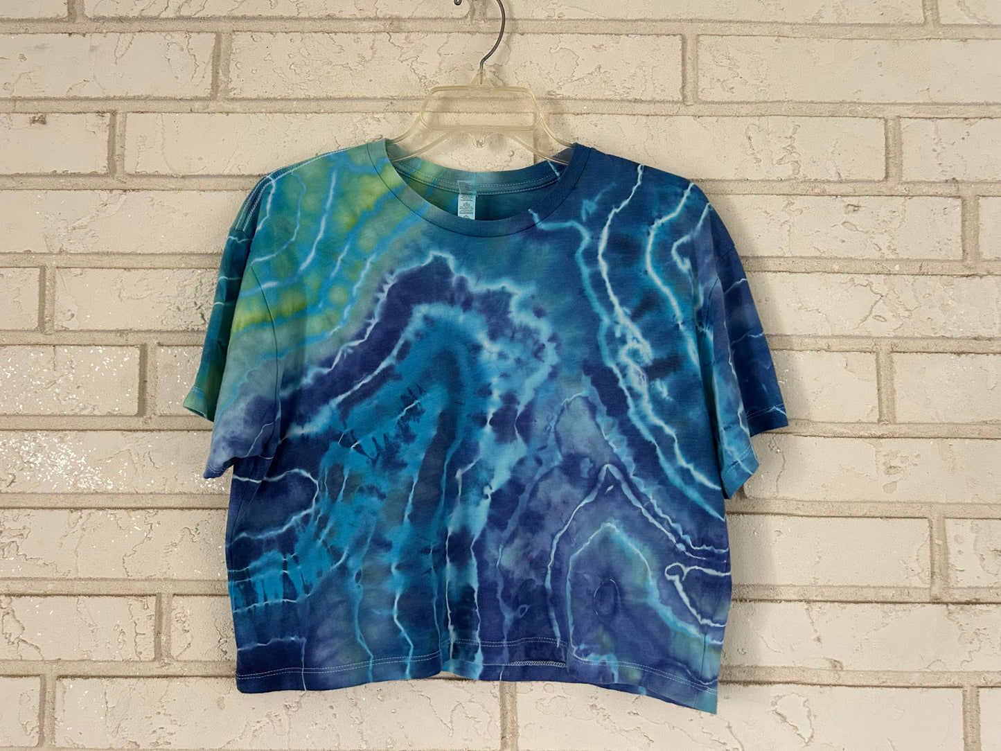 Geode Tie-Dye Crop Top, Earthy Boho Tee