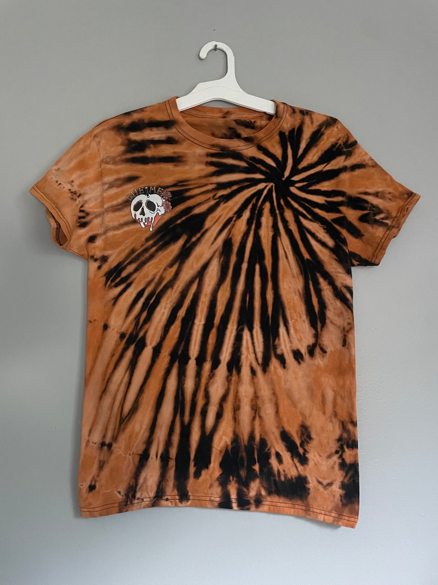 Reverse Tie-Dye “Bite Me” Graphic Tee - Size Adult Medium