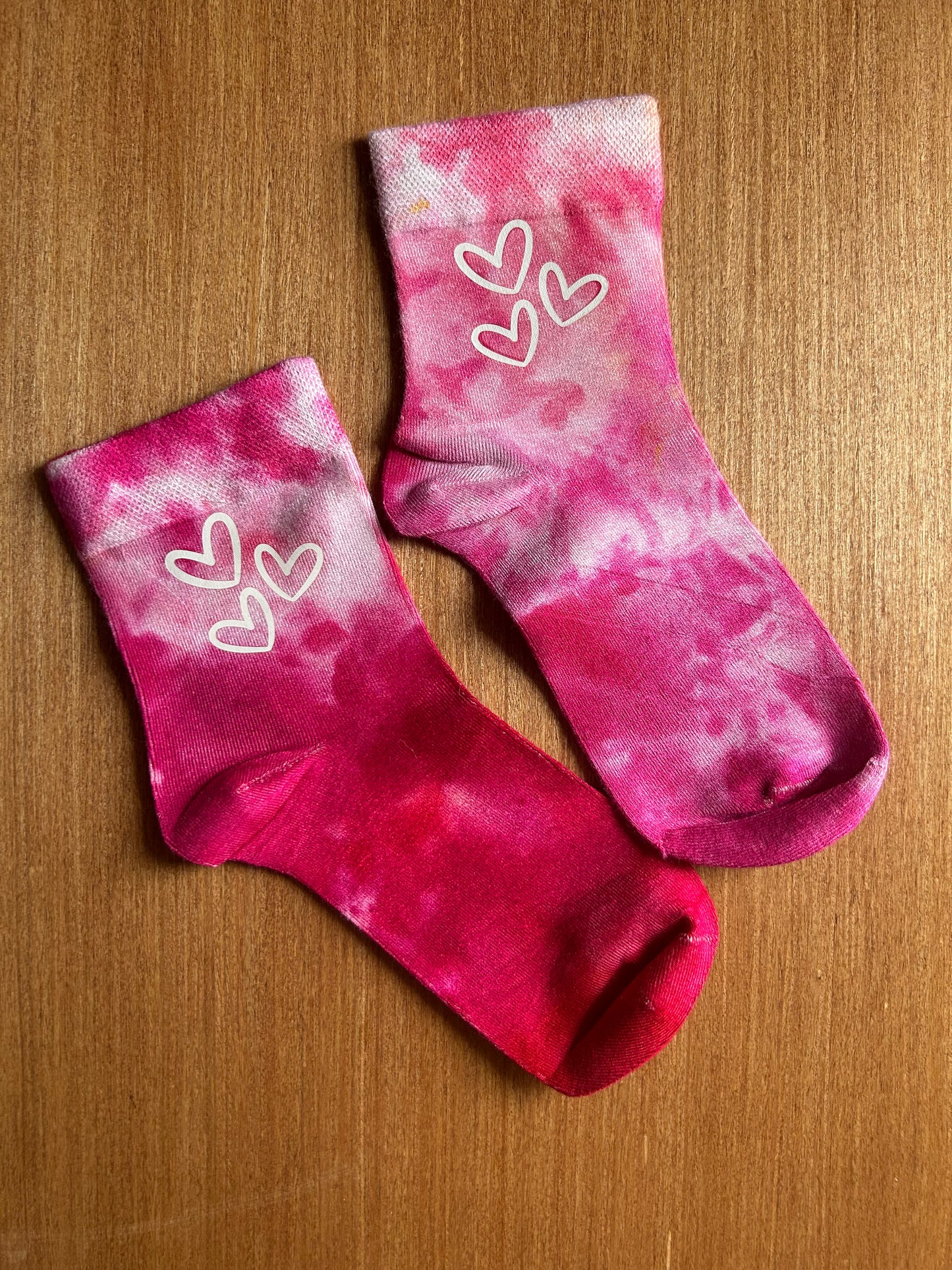 Valentine's Day Pink Bamboo Crew Socks
