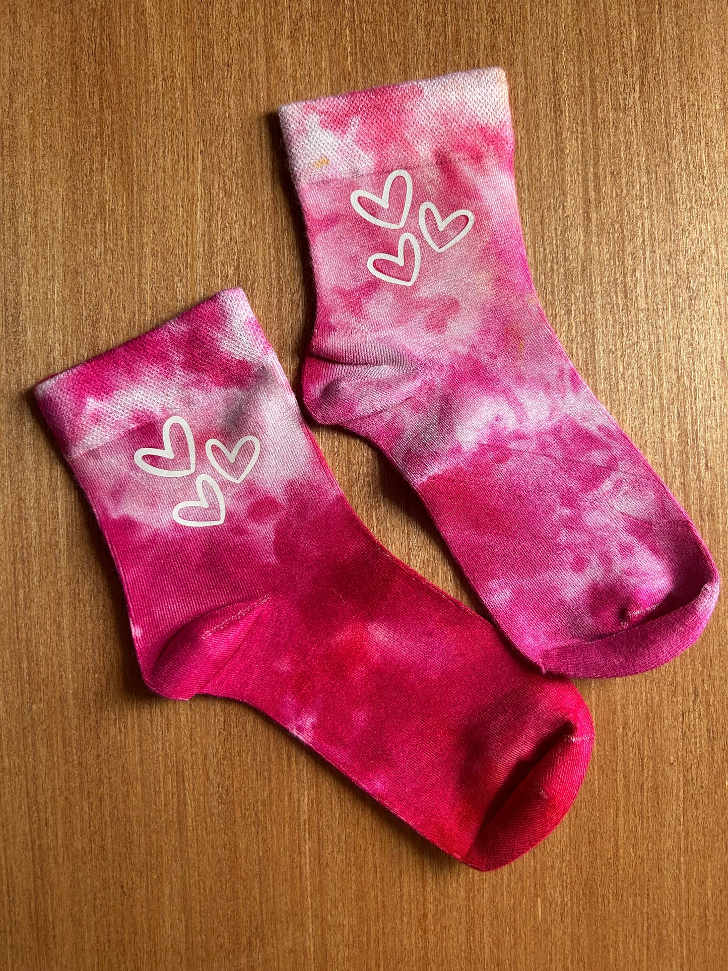 Valentine's Day Pink Bamboo Crew Socks