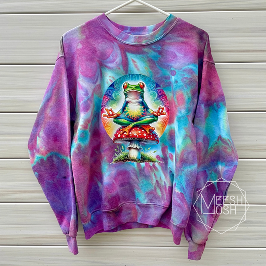 Colorful Frog Zen Sweater - Size Medium